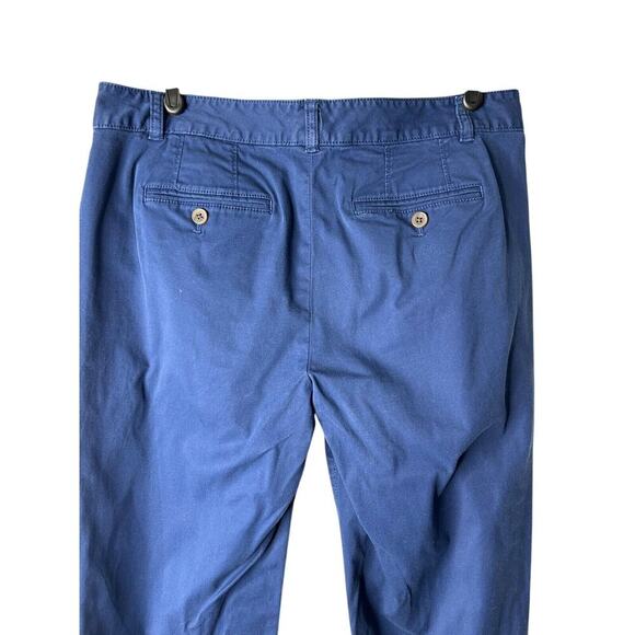 Talbots The Weekend Chinos Dark Blue Size 8 Cotton Blend Straight Leg Mid Rise - Picture 5 of 13
